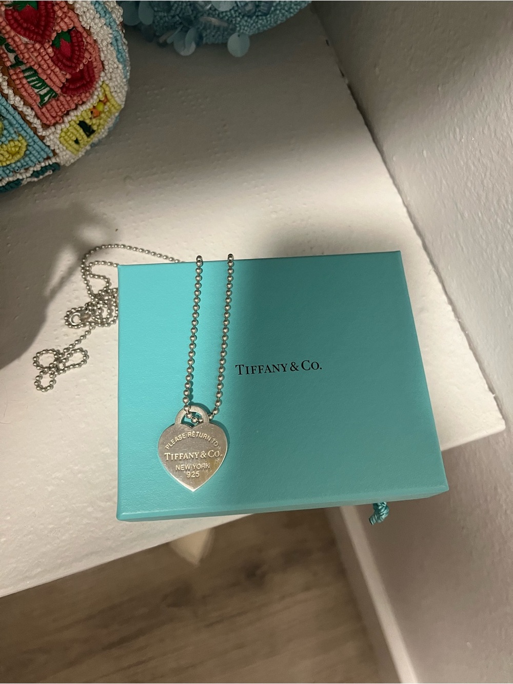 Tiffany & Co. Sterling Silver Heart Tag Necklace w